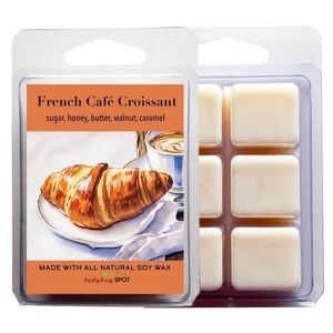 3 PACK (9 OZ) 100% Natural Soy Wax Melt Toxin Free French Cafe Croissant 18 CUBE